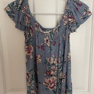 Blue Floral Top